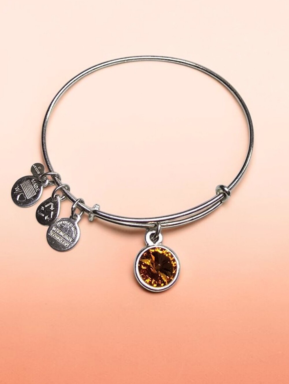 Alex And Ani November Birthstone Charm Bangle, Topaz